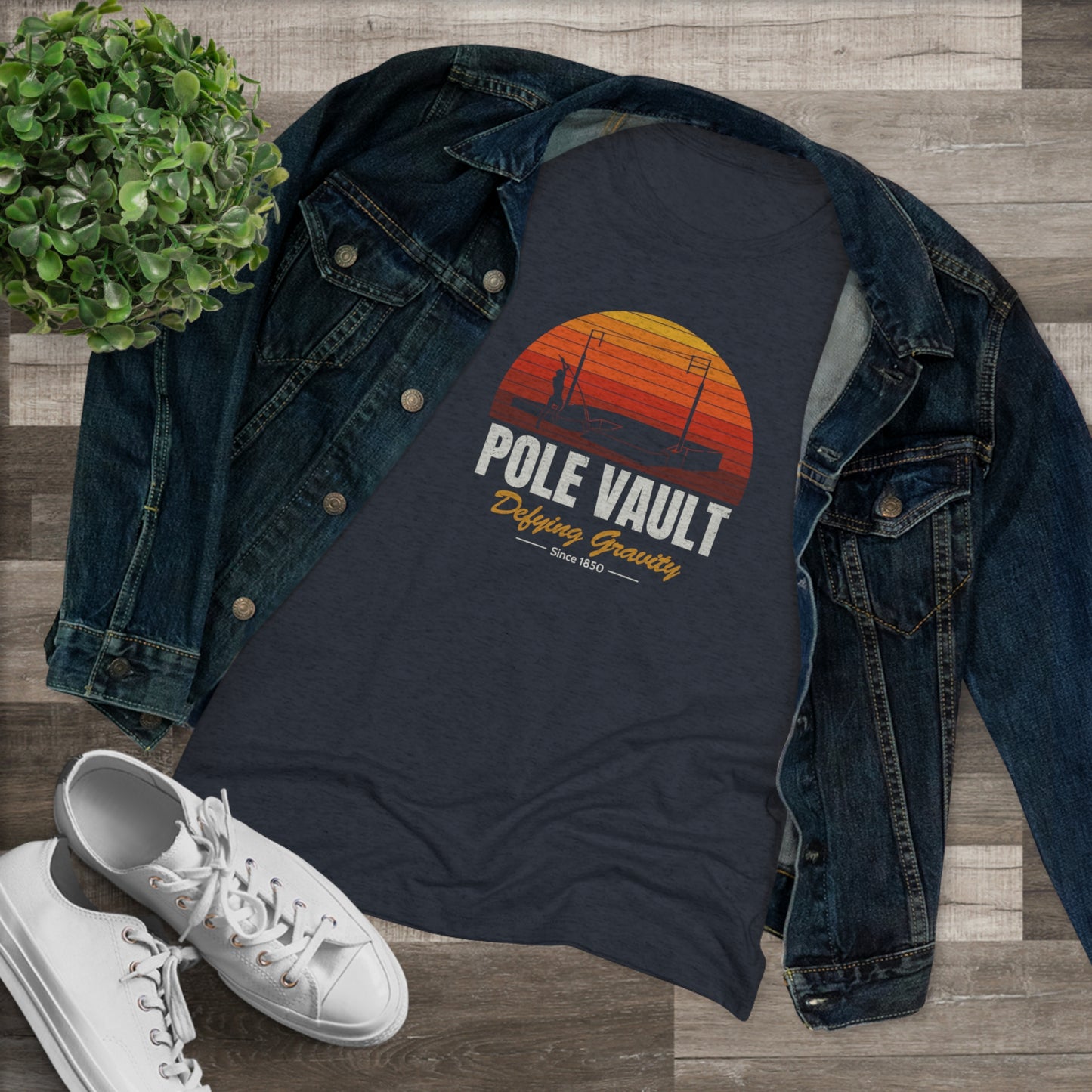 Pole Vault Defying Gravity - Women's Tri-Blend Tee