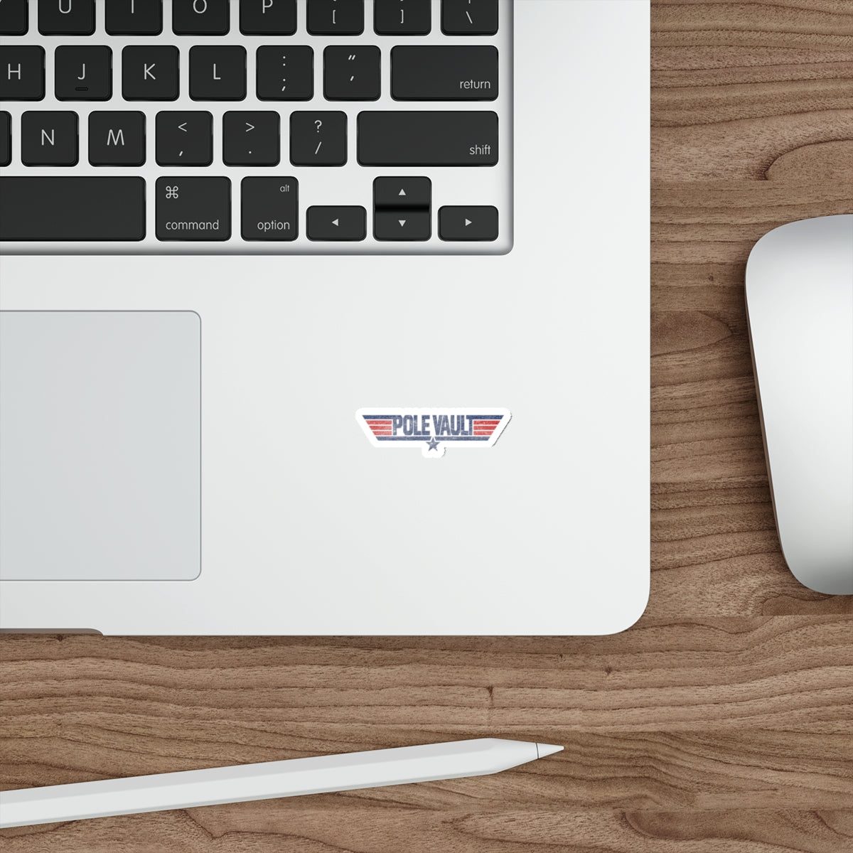 Top Pole Vault Distressed Style - Die-Cut Sticker