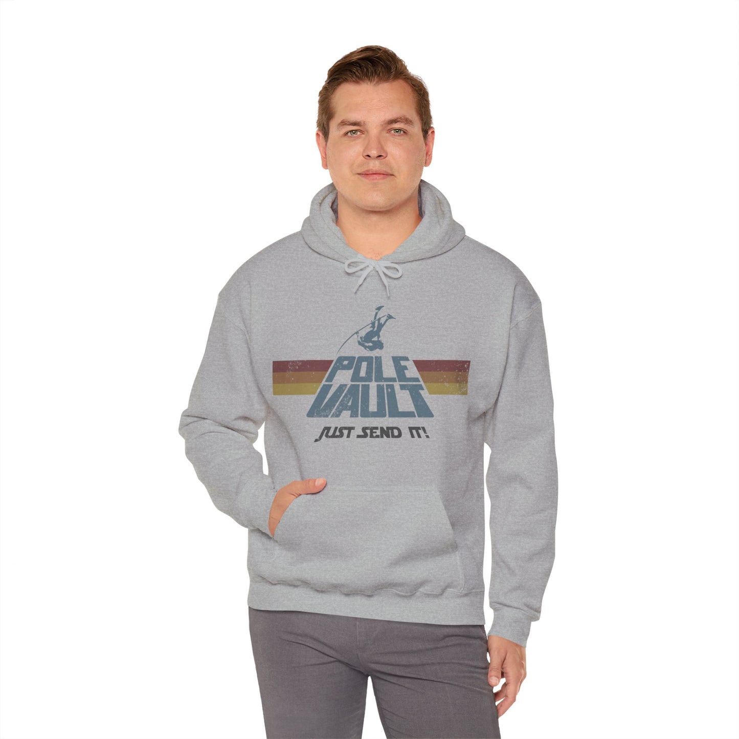 Pole Vault Just Send It Guy - Hoodie