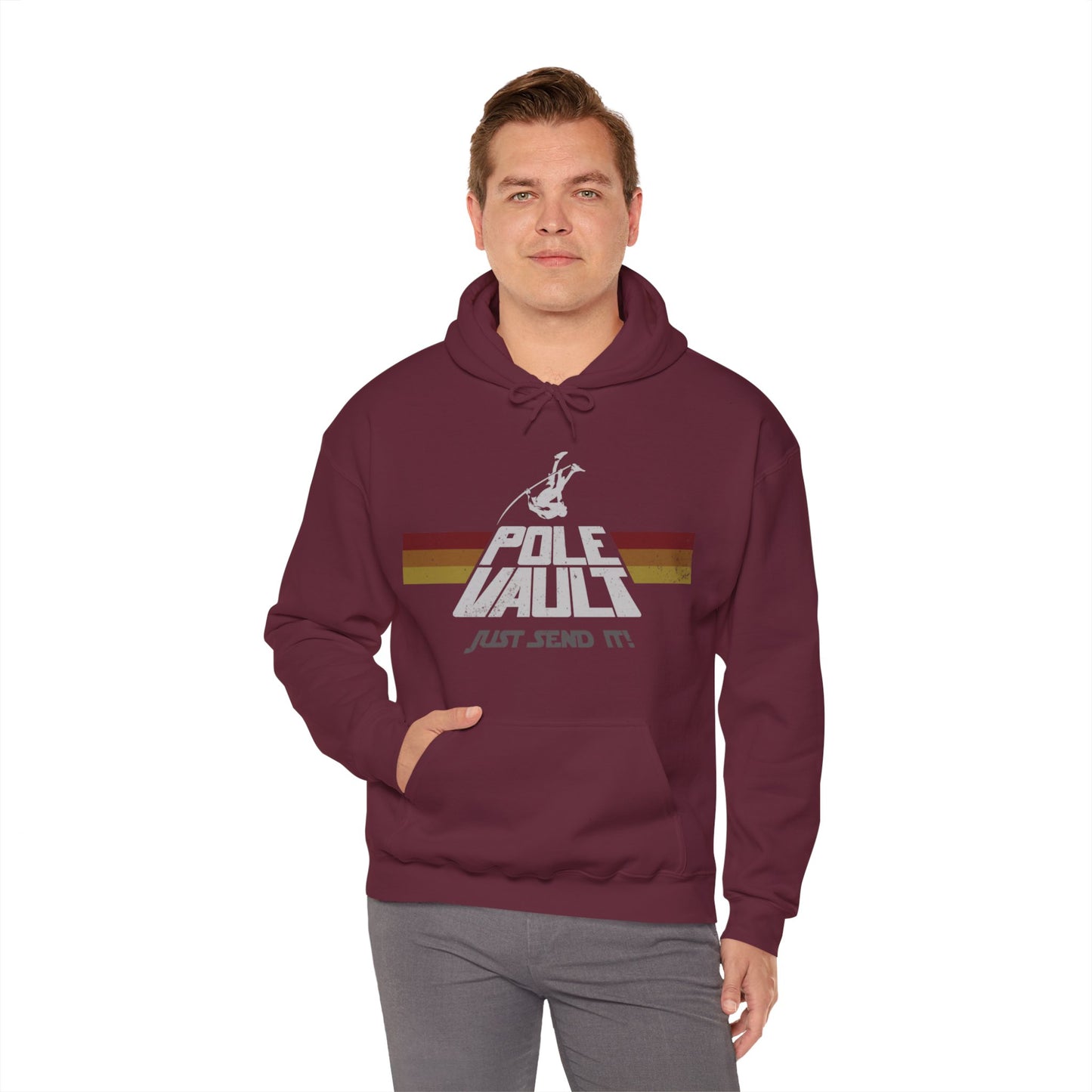 Pole Vault Just Send It Guy - Hoodie