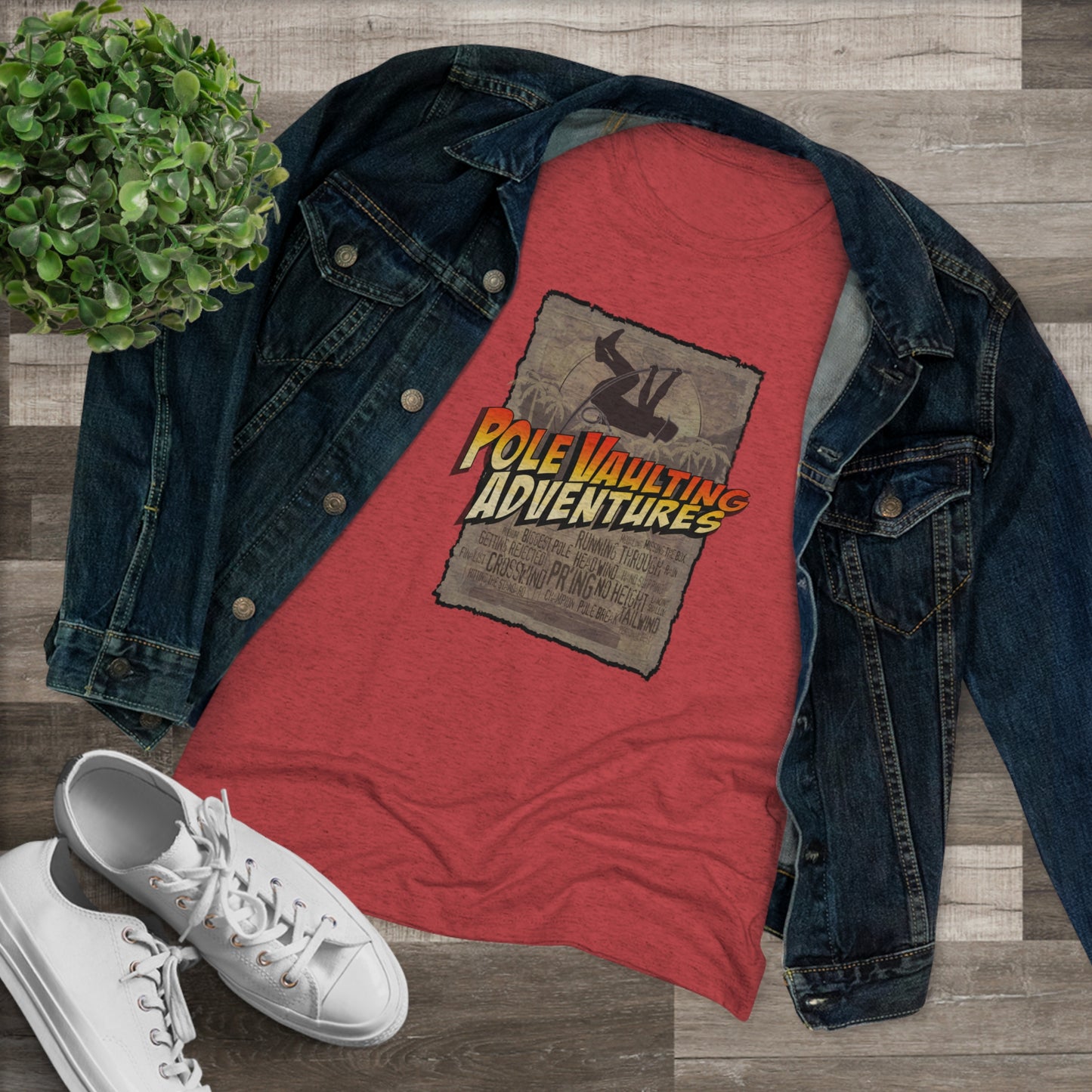 Pole Vaulting Adventure - Women's Tri-Blend Tee
