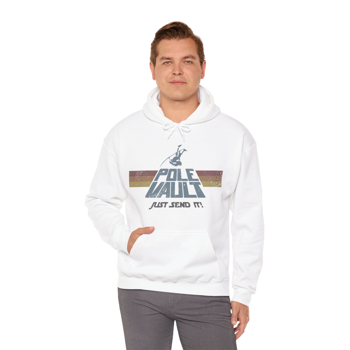 Pole Vault Just Send It Guy - Hoodie
