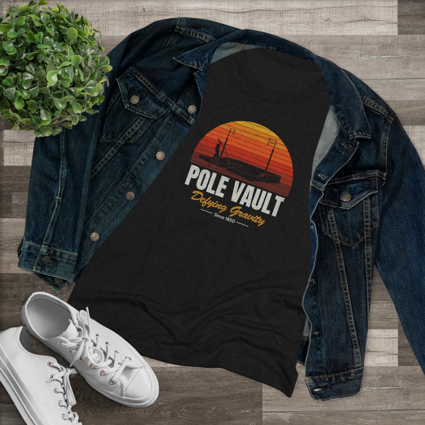 Pole Vault Defying Gravity - Women's Tri-Blend Tee