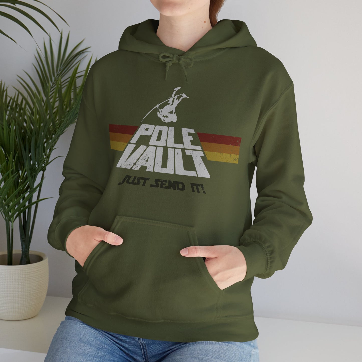 Pole Vault Just Send It Guy - Hoodie