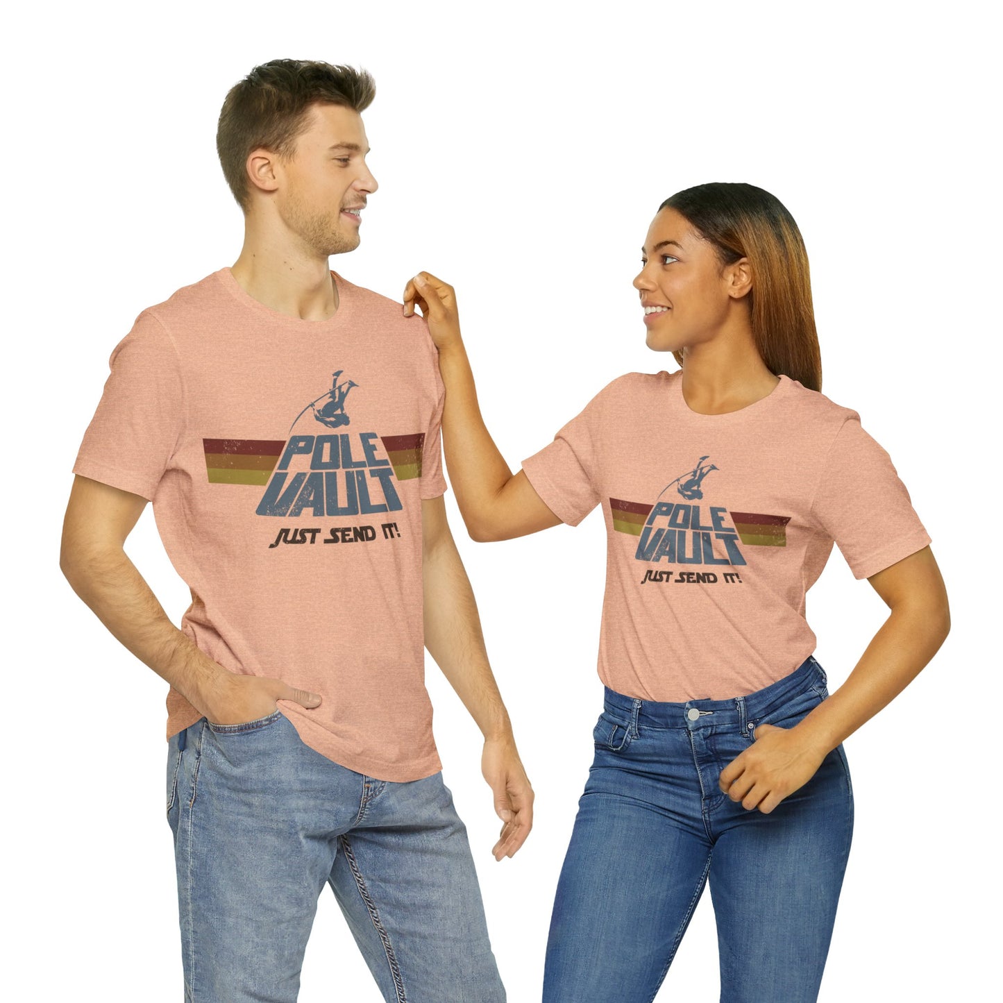 Pole Vault Just Send It Guy - Deluxe Tee