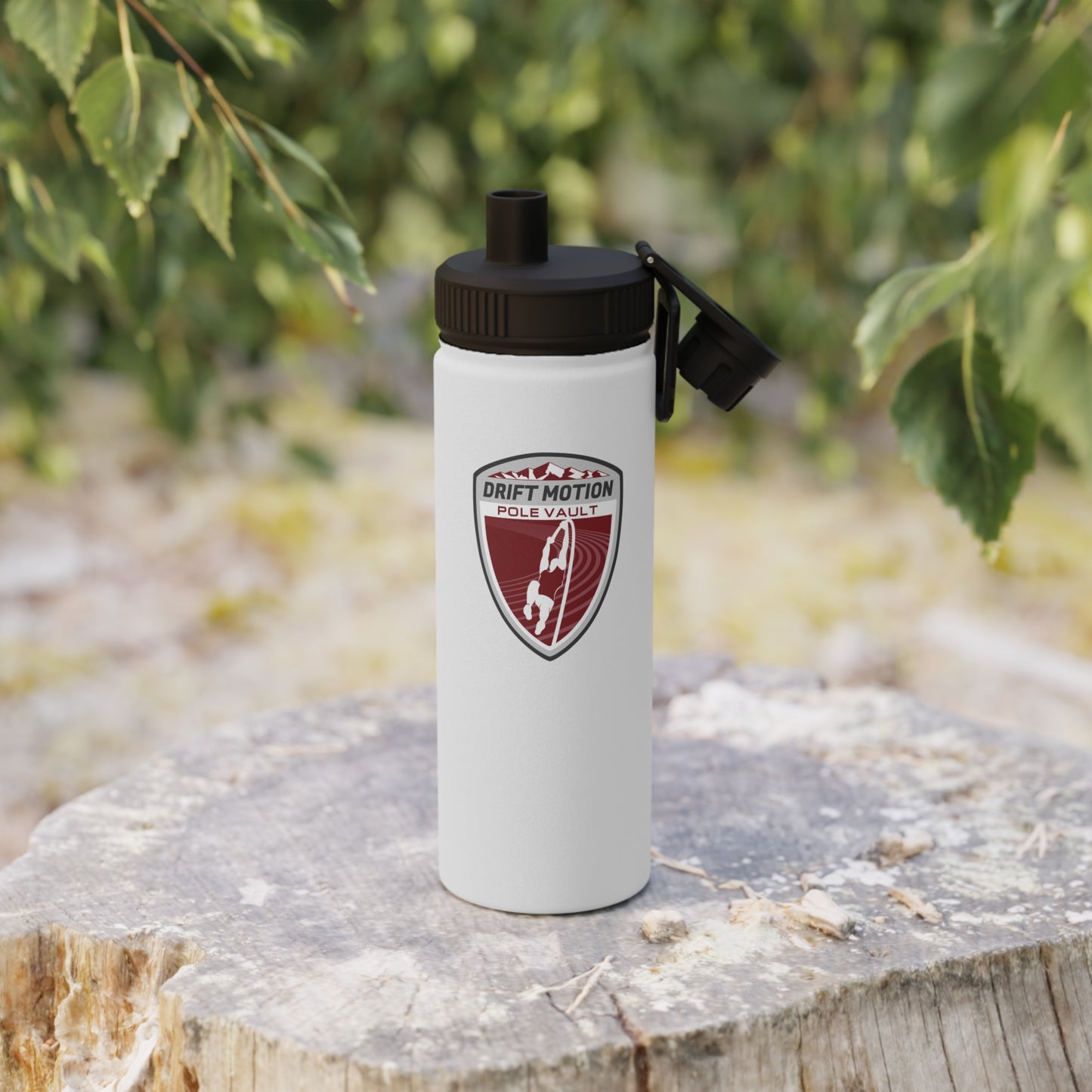 DMAC Pole Vault Crest Stainless Steel Water Bottle, Sports Lid
