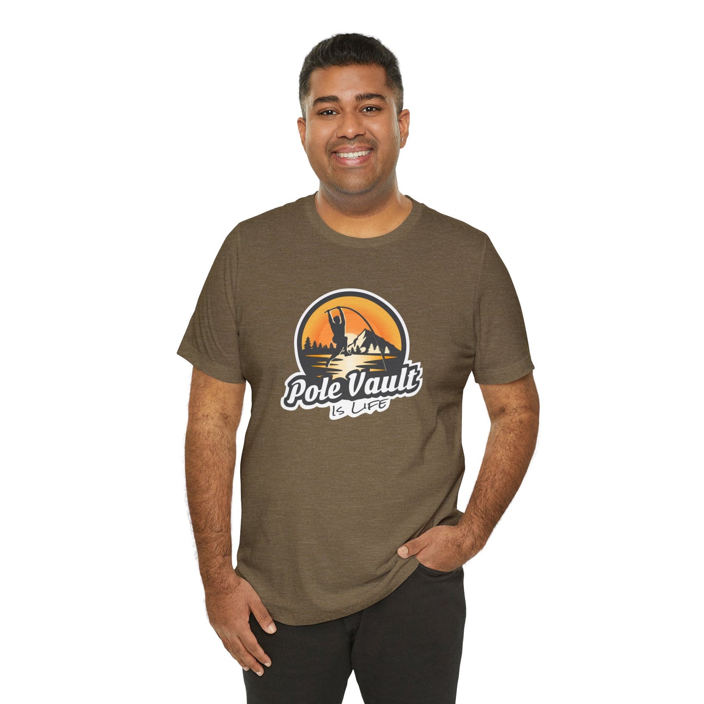 Mountain Pole Vault is Life Guy - Deluxe Tee