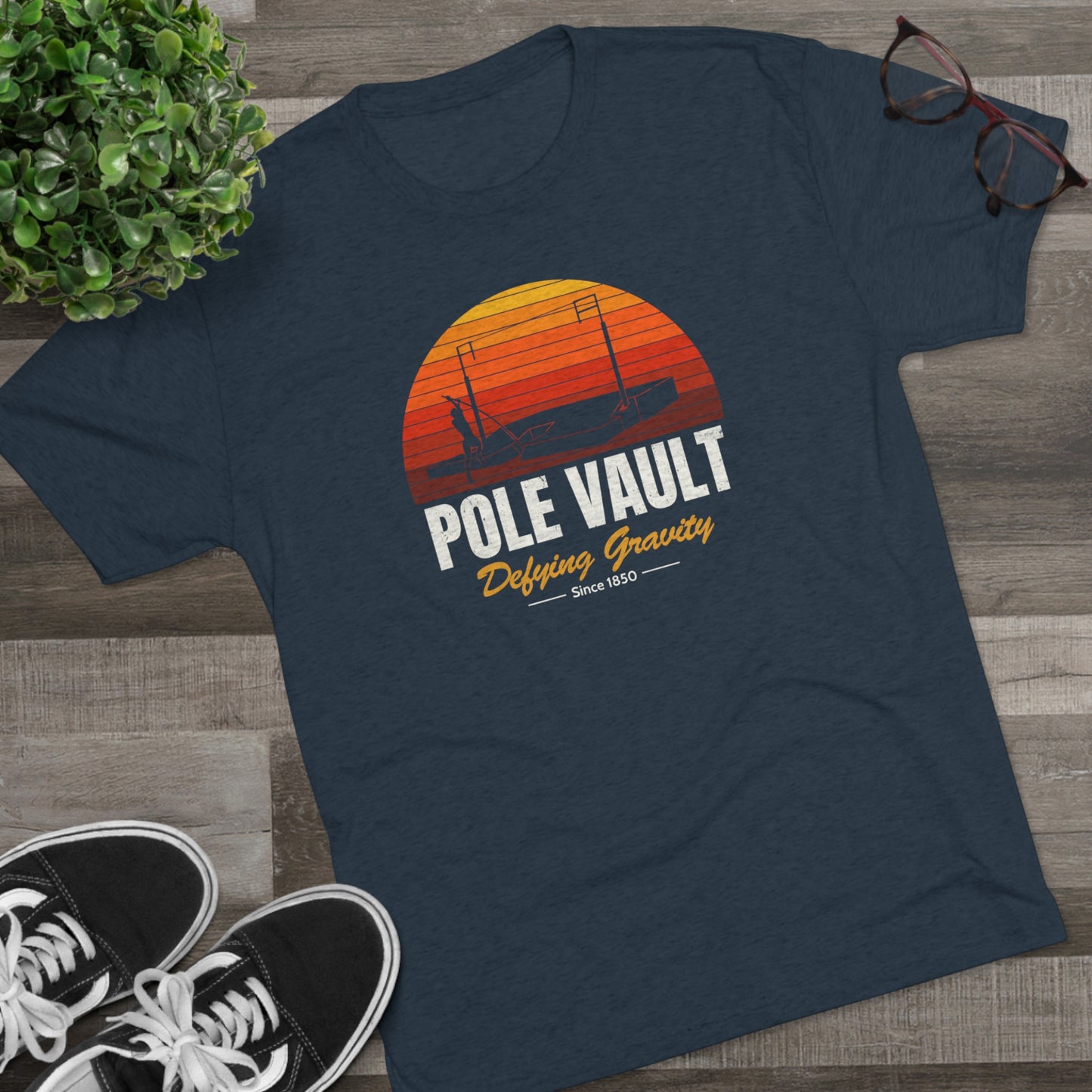 Pole Vault Defying Gravity - Tri-Blend Tee