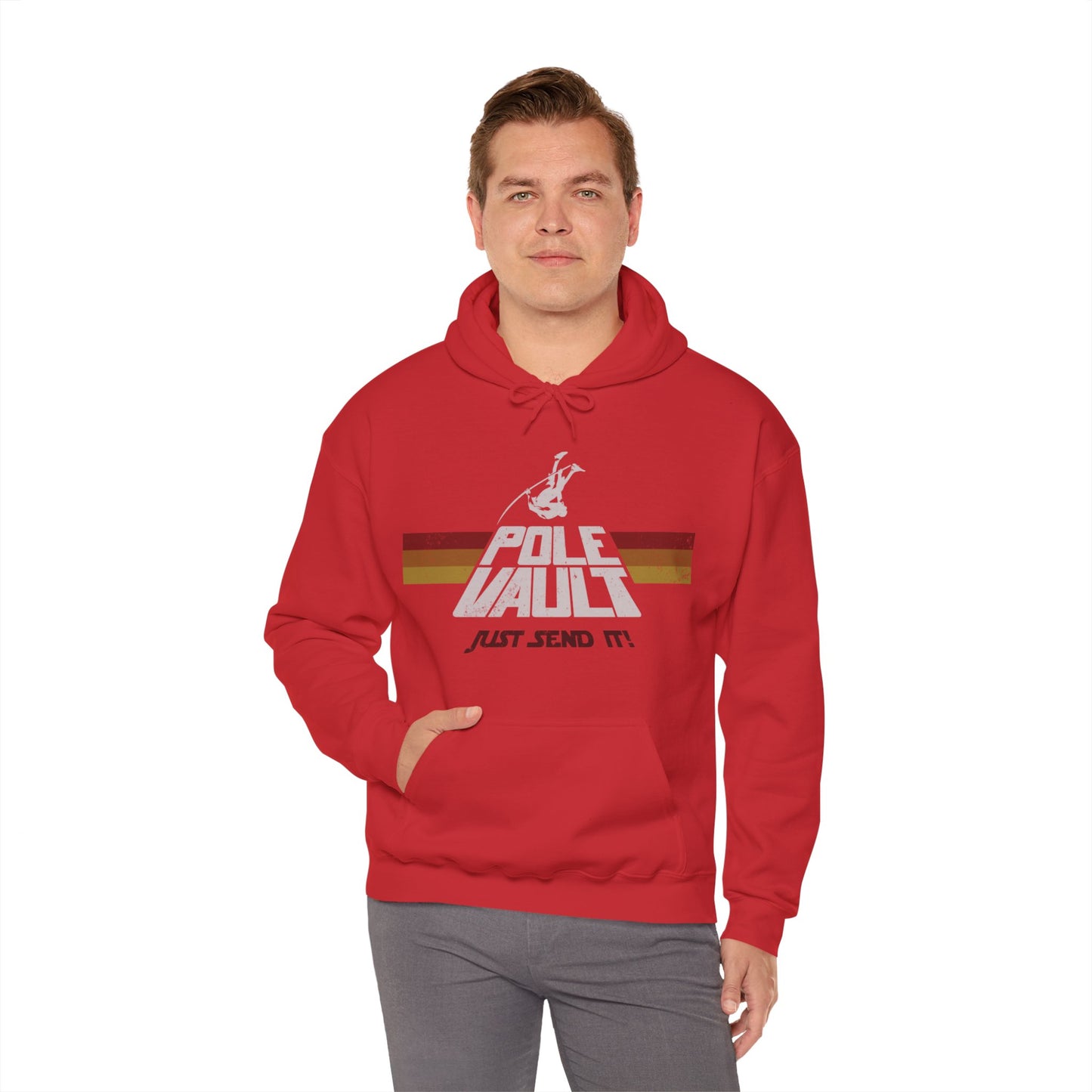 Pole Vault Just Send It Guy - Hoodie