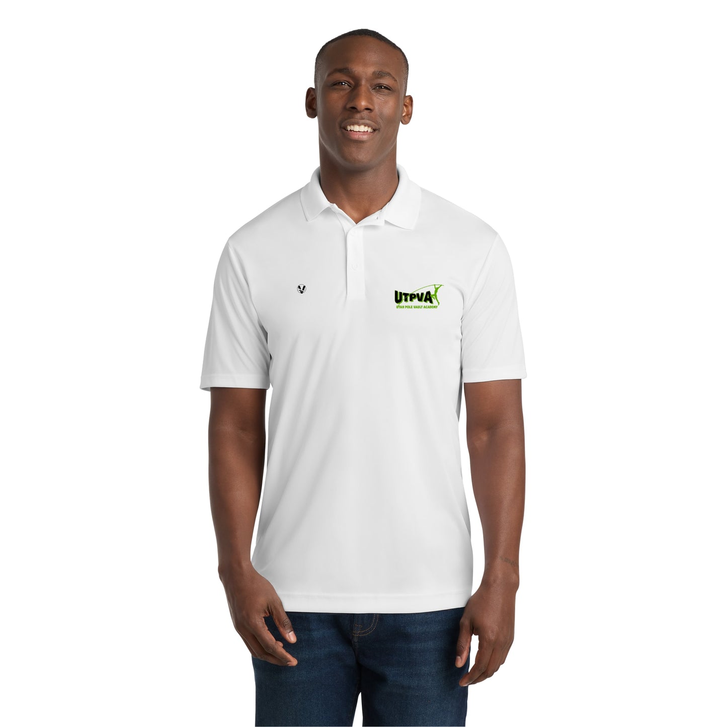 UTPVA PosiCharge® White Polo Shirt