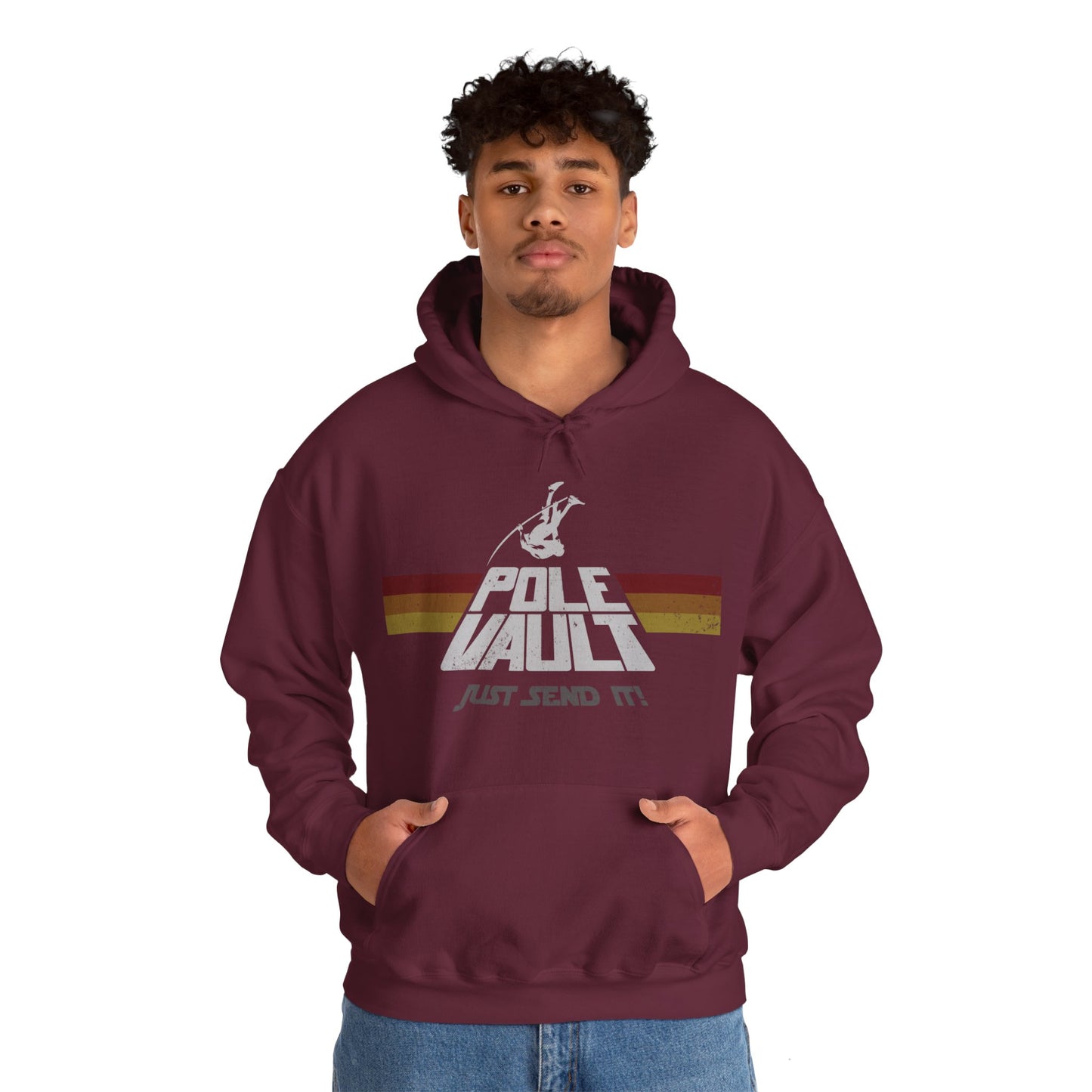 Pole Vault Just Send It Guy - Hoodie