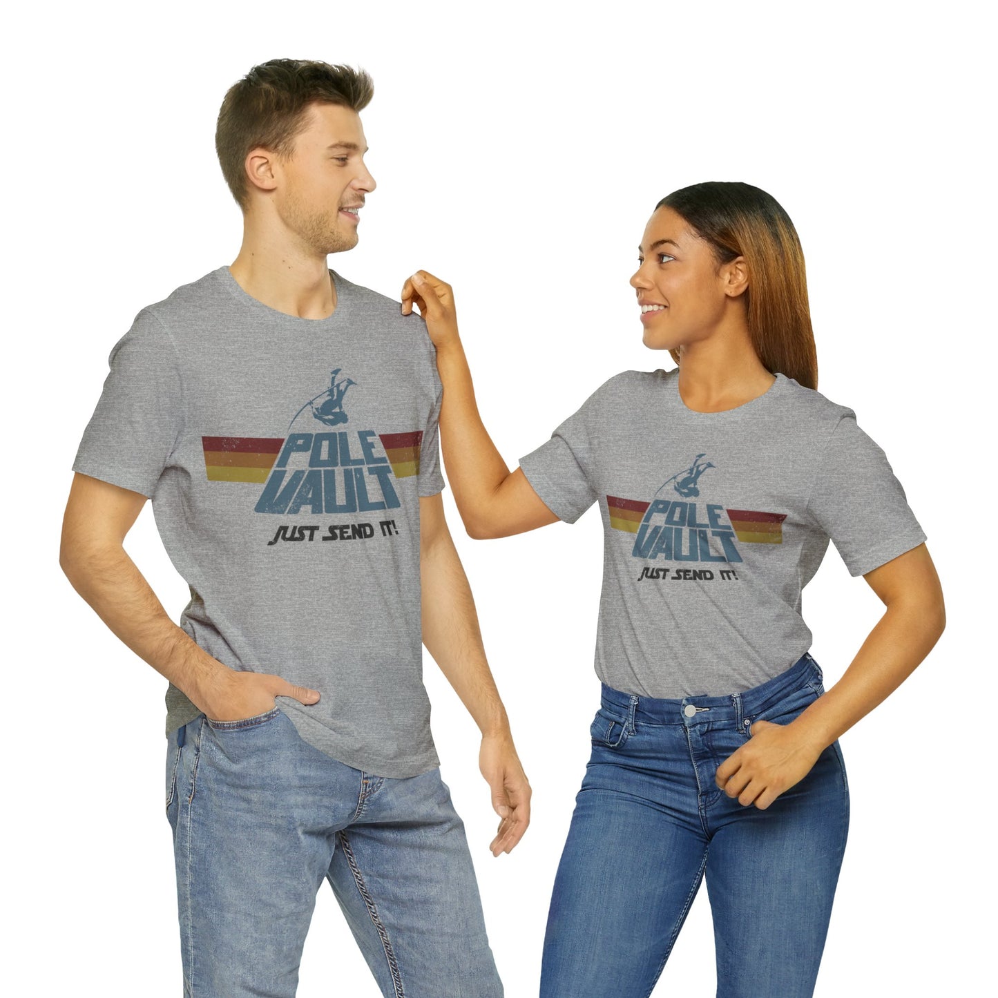 Pole Vault Just Send It Guy - Deluxe Tee