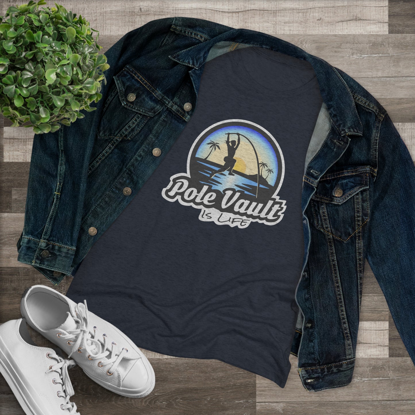 Beach Pole Vault is Life Girl - Women's Tri-Blend Tee